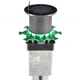 Support terrasse bois pour pieu métallique ELEVO