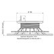 Base de montaje ajustable 40/65 mm Jouplast para terraza de madera con rastreles