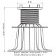 Plattenlager Terrasse Keramik Fliesen - Höhenverstellbar 140 bis 230 mm- JOUPLAST