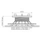 Base de montaje Jouplast ajustable 40/65 mm para terraza de losas