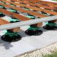 Base de montaje ajustable 80/140 mm Jouplast para terraza de madera con rastreles