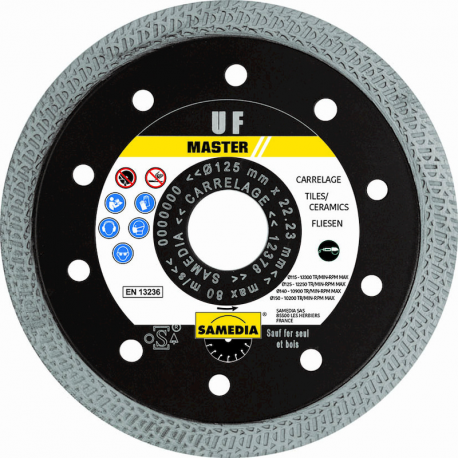 Disque diamant pour carrelage - Master UF - 125 x 22.23 mm