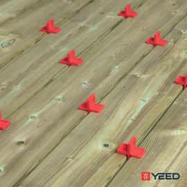 Lot de 10 espaceurs pour lame de terrasse RINNO - Ecartement 4,5,6,7 mm