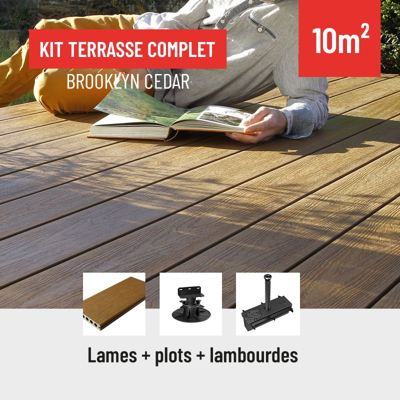 Kit terrasse bois composite - Cedar