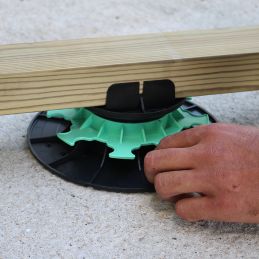 Base de montaje 40/60 mm para terraza de madera - Jouplast