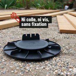 Plot terrasse bois réglable 20/30 mm - Gamme ESSENTIEL - Jouplast