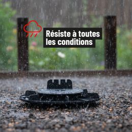 Adjustable wooden terrace pedestal 20/30 mm - ESSENTIEL range - Jouplast