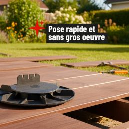 Bases de montaje 20/30 mm para terraza de madera - Jouplast