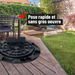 Plot terrasse lambourde réglable 8/20 mm - JOUPLAST