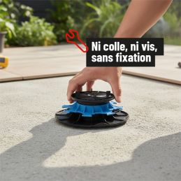 Piede d'appoggio per terrazza Jouplast, regolabile H 50-80 mm Piastrelle