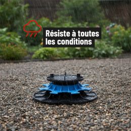 Base de montaje 50/80 mm para terraza de losas - ESSENTIEL - Jouplast