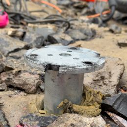 Fundamentschraube für Terrasse 550 mm aus verzinktem Stahl - Weasyfix