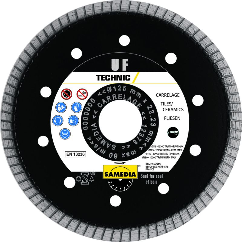 Disque diamant - Technic UF 125mm - SAMEDIA