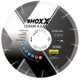 Disque diamant - Shoxx ceram a eau 180mm - SAMEDIA