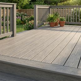 Lame terrasse composite Gris clair 23 x 138 x 4000 mm - Brooklyn Fiberdeck