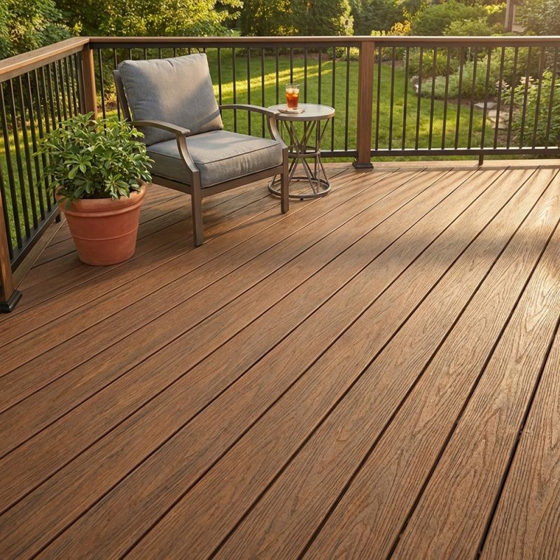 Lame terrasse composite- Imitation bois "TEAK" -23x138mm - Longueur 4ml