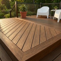 Lame terrasse composite- Imitation bois "TEAK" -23x138mm - Longueur 4ml