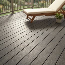 Lame terrasse composite- Gris foncé -23x138mm - Longueur 4ml