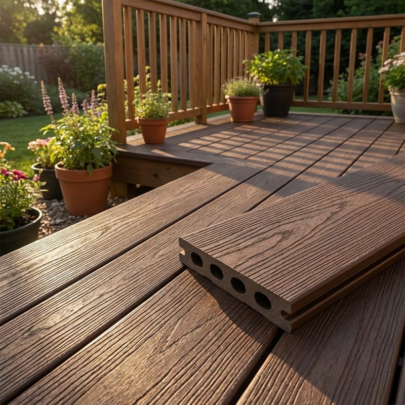 Lame terrasse composite- Imitation bois "IPE" -23x138mm - Longueur 4ml