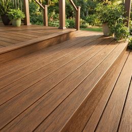 Lame terrasse composite finition - Imitation bois "TEAK" - 23x138mm - Longueur 3ml