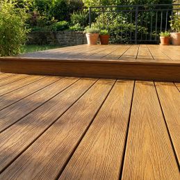 Lame terrasse composite finition - Imitation bois "CEDAR" - 23x138mm - Longueur 3ml