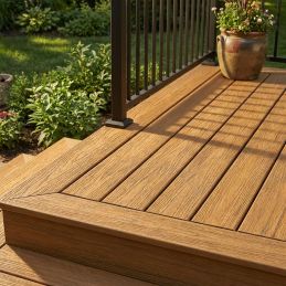 Lame terrasse composite finition - Imitation bois "CEDAR" - 23x138mm - Longueur 3ml