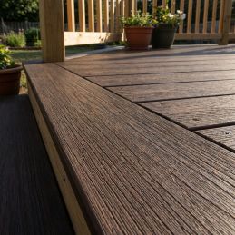 Lame terrasse composite finition - Imitation bois "IPE" - 23x138mm - Longueur 3ml