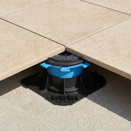 Adjustable paving terrace pedestal H55/80 mm - CLEMAN range - Jouplast