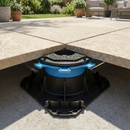 Adjustable paving terrace pedestal H55/80 mm - CLEMAN range - Jouplast