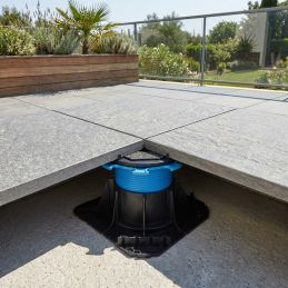 Adjustable paving terrace pedestal H80/130 mm - CLEMAN range - Jouplast