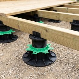 Base de montaje 80/140 mm para terraza de madera - Jouplast