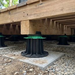 Adjustable wooden terrace pedestal 140/230 mm - ESSENTIEL range - Jouplast