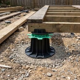 Adjustable wooden terrace pedestal 140/230 mm - ESSENTIEL range - Jouplast