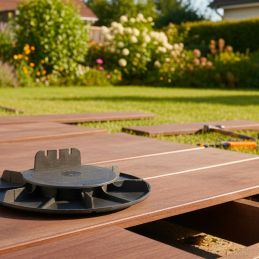 Adjustable wooden terrace pedestal 20/30 mm - ESSENTIEL range - Jouplast