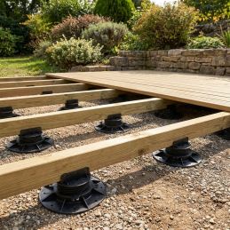 Piede d'appoggio 20/30 mm per terrazza in legno o composito - B20 - Vérindal