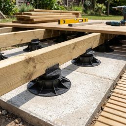 Piede d'appoggio 20/30 mm per terrazza in legno o composito - B20 - Vérindal