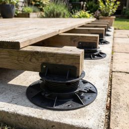 Piede d'appoggio 20/30 mm per terrazza in legno o composito - B20 - Vérindal