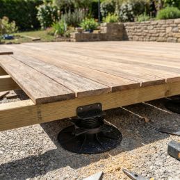 Base de montaje 50/70 mm para terraza de madera B50 - Vérindal