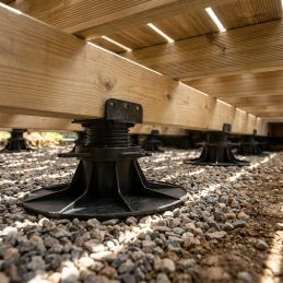 Piede d'appoggio 75/115 mm per terrazza in legno o composito - B70 - Vérindal