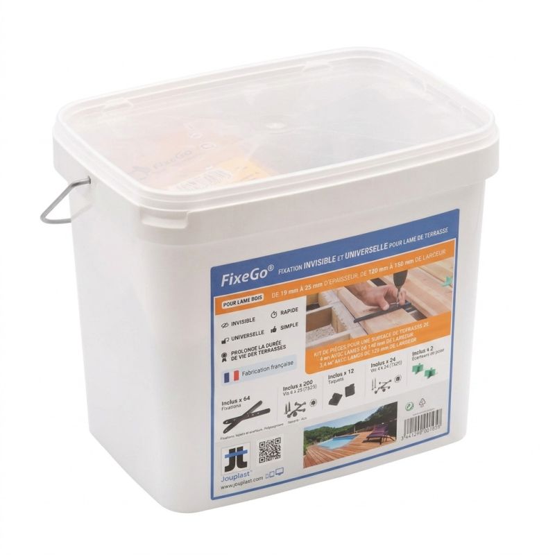 Invisible fixing for wooden boards- Fixego 19/25 mm - Jouplast