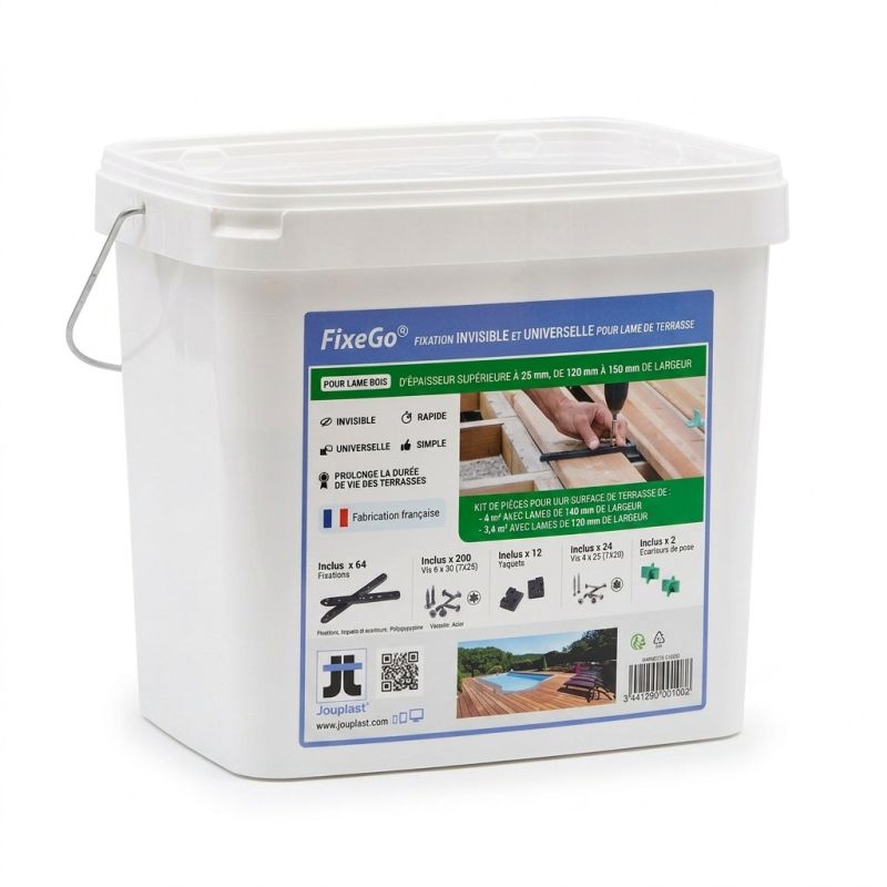 Invisible fixing for wooden board- Fixego 25 mm and more - Jouplast