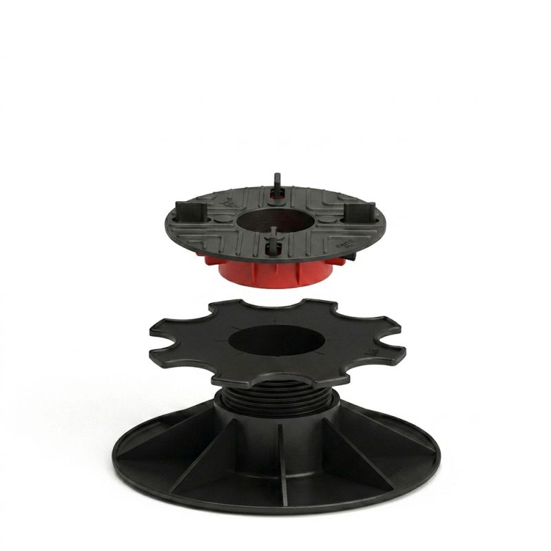 Plot de terrasse dalle réglable par le dessus - 43 à 325 mm- Avec/Sans cale amortisseur - Solidor