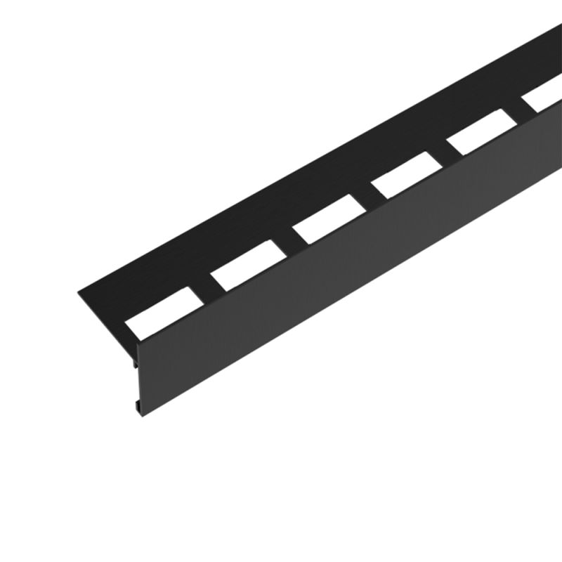 Profilé de finition aluminium - Noir - Solidor
