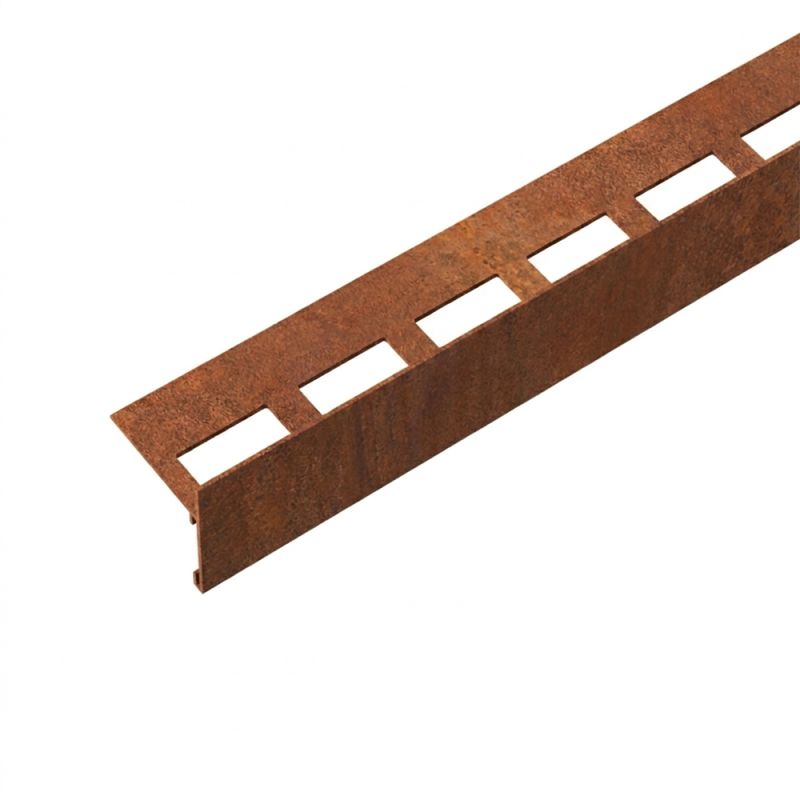 Profilé de finition aluminium - Acier corten - Solidor
