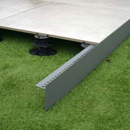 Profilé de finition aluminium - Gris clair - Solidor