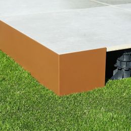 Plaque de liaison pour profil de finition - Acier corten - Solidor