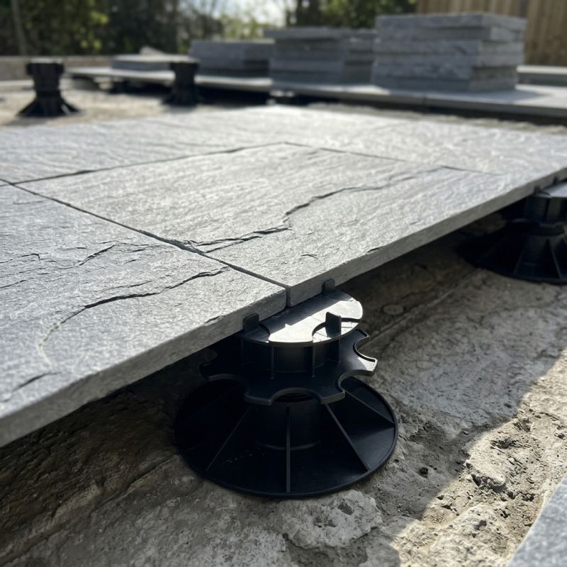 Plot de terrasse dalle de 26 à 466 mm - Avec cale amortisseur - Solidor