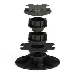 Plot de terrasse dalle de 26 à 466 mm - Avec cale amortisseur - Solidor
