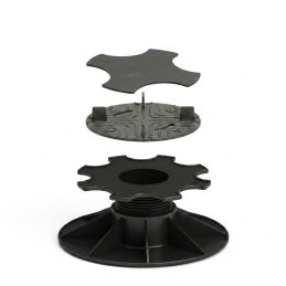 Plot de terrasse dalle de 26 à 466 mm - Avec cale amortisseur - Solidor