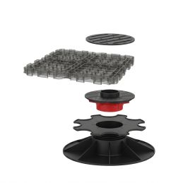 Plot terrasse réglable pour Unisol (non inclus) avec tête lisse - Solidor